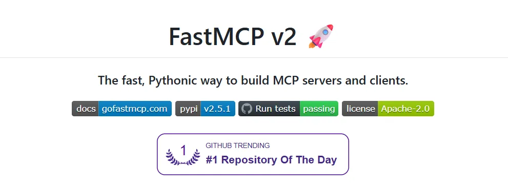 FastMCP，构建 MCP 的 python 框架，比官方 SDK 更好用！