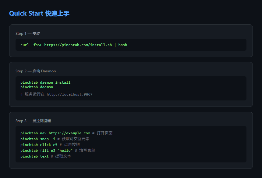 图片[2]-12MB的Go二进制，让AI操控浏览器只花800 tokens，PinchTab凭什么这么省？ - AI资源导航站-AI资源导航站